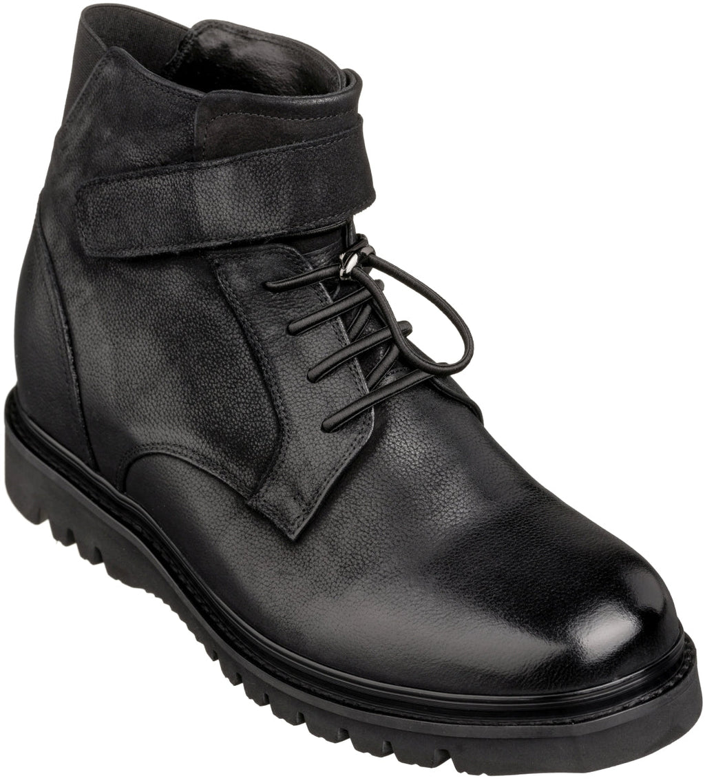 CALTO - K83114 - 3.2 Inches Taller (Black) - Casual Boots - WonderingCloth