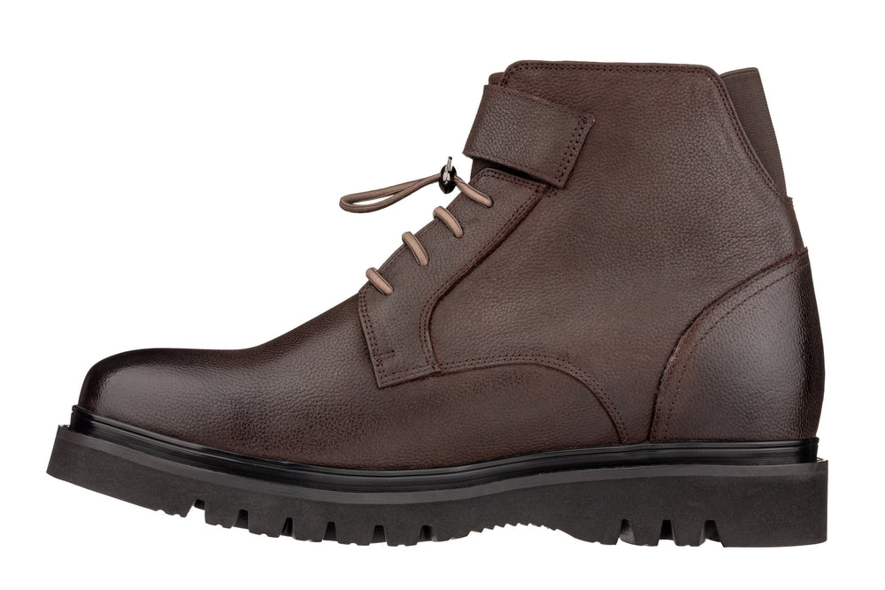 CALTO - K83115 - 3.2 Inches Taller (Dark Brown) - Casual Boots - WonderingCloth