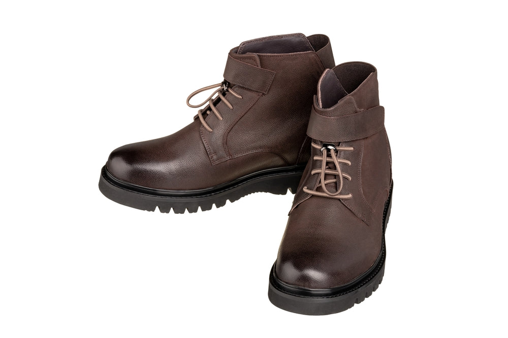 CALTO - K83115 - 3.2 Inches Taller (Dark Brown) - Casual Boots - WonderingCloth