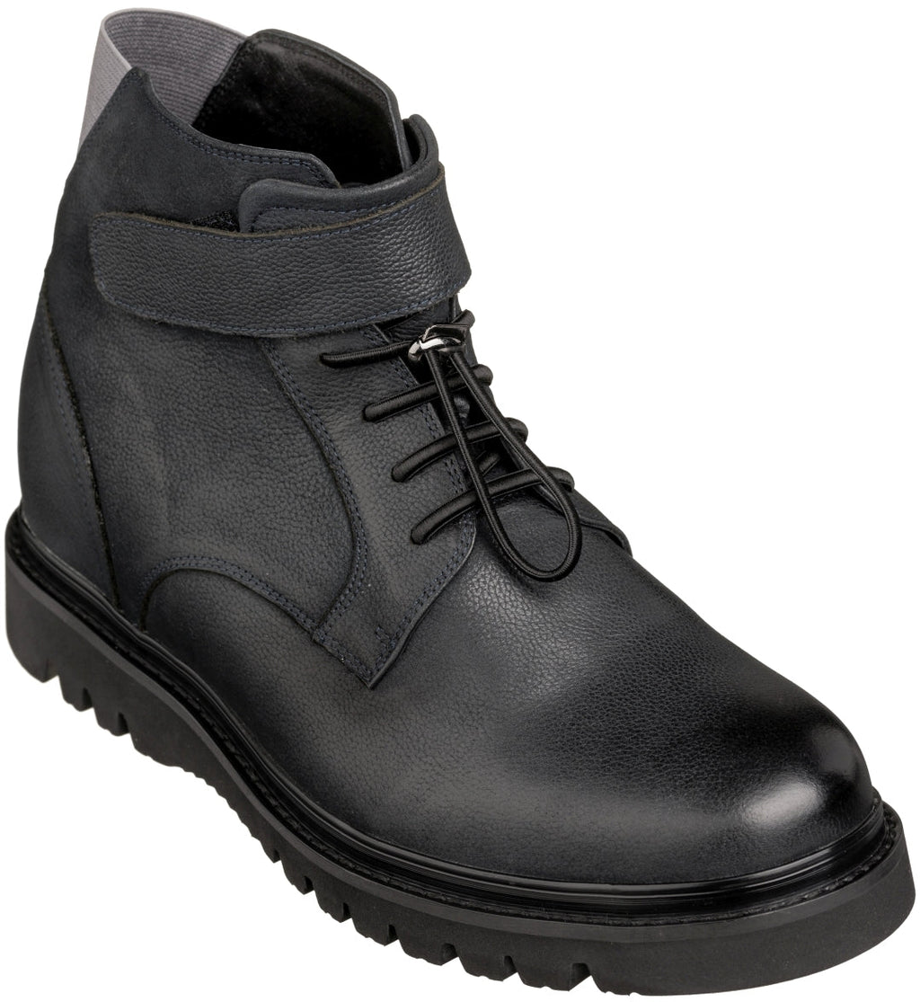 CALTO - K83116 - 3.2 Inches Taller (Dark Blue) - Casual Boots - WonderingCloth