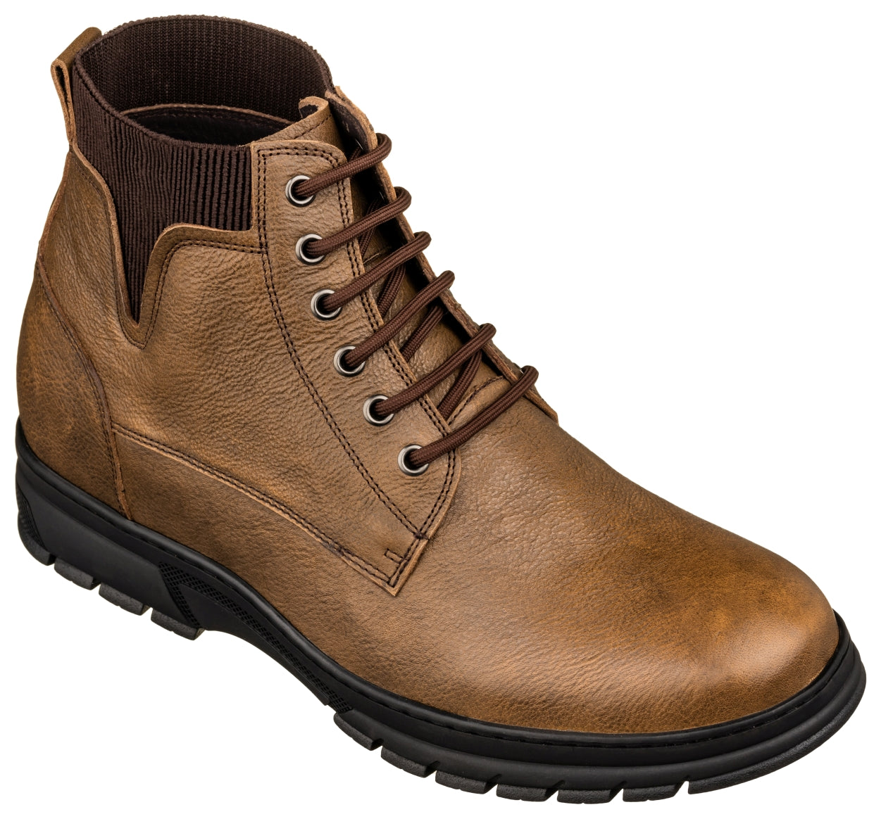 TOTO - K84017 - 2.8 Inches Taller (Khaki) - High Top Work Boots - WonderingCloth