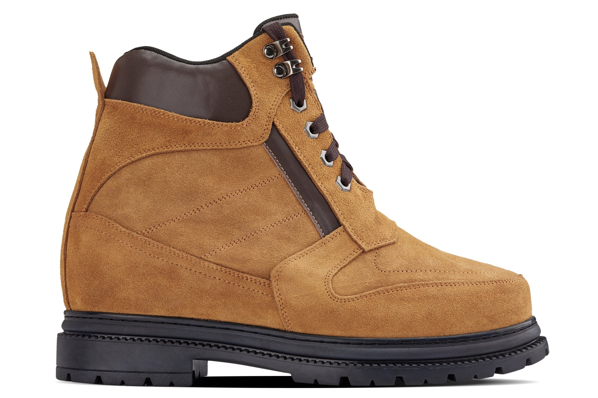 CALDEN 5.2-Inch Taller Brown Nubuck Elevator Boots K881803 - WonderingCloth