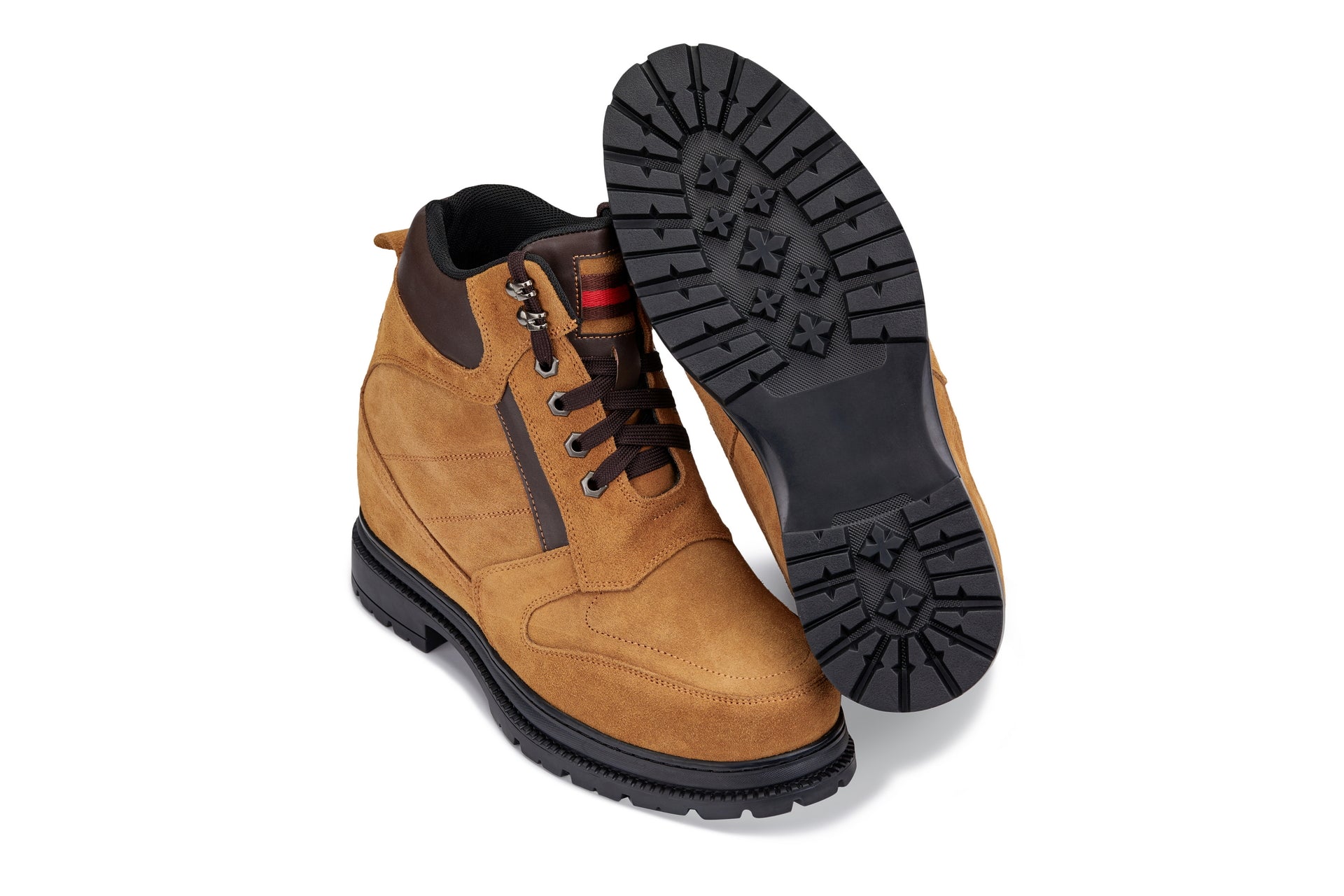 CALDEN 5.2-Inch Taller Brown Nubuck Elevator Boots K881803 - WonderingCloth
