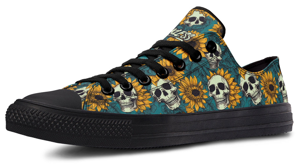 Sunflower And Skulls Low Tops