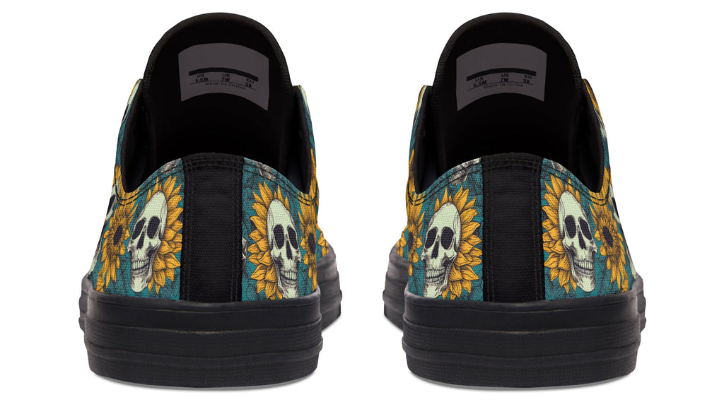 Sunflower And Skulls Low Tops
