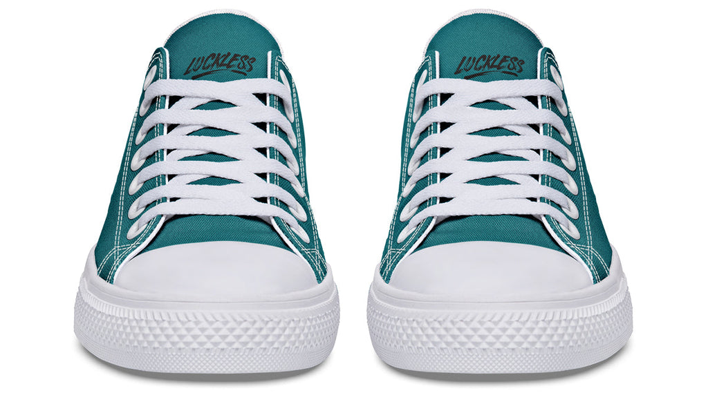 Sunflower And Skulls Teal Low Tops