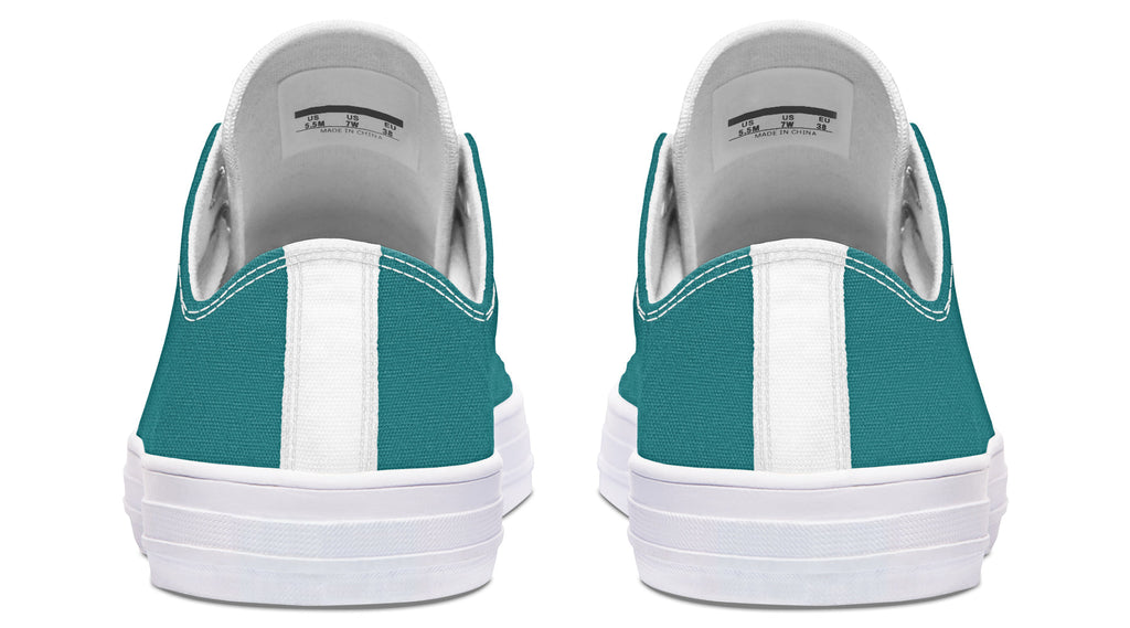 Sunflower And Skulls Teal Low Tops