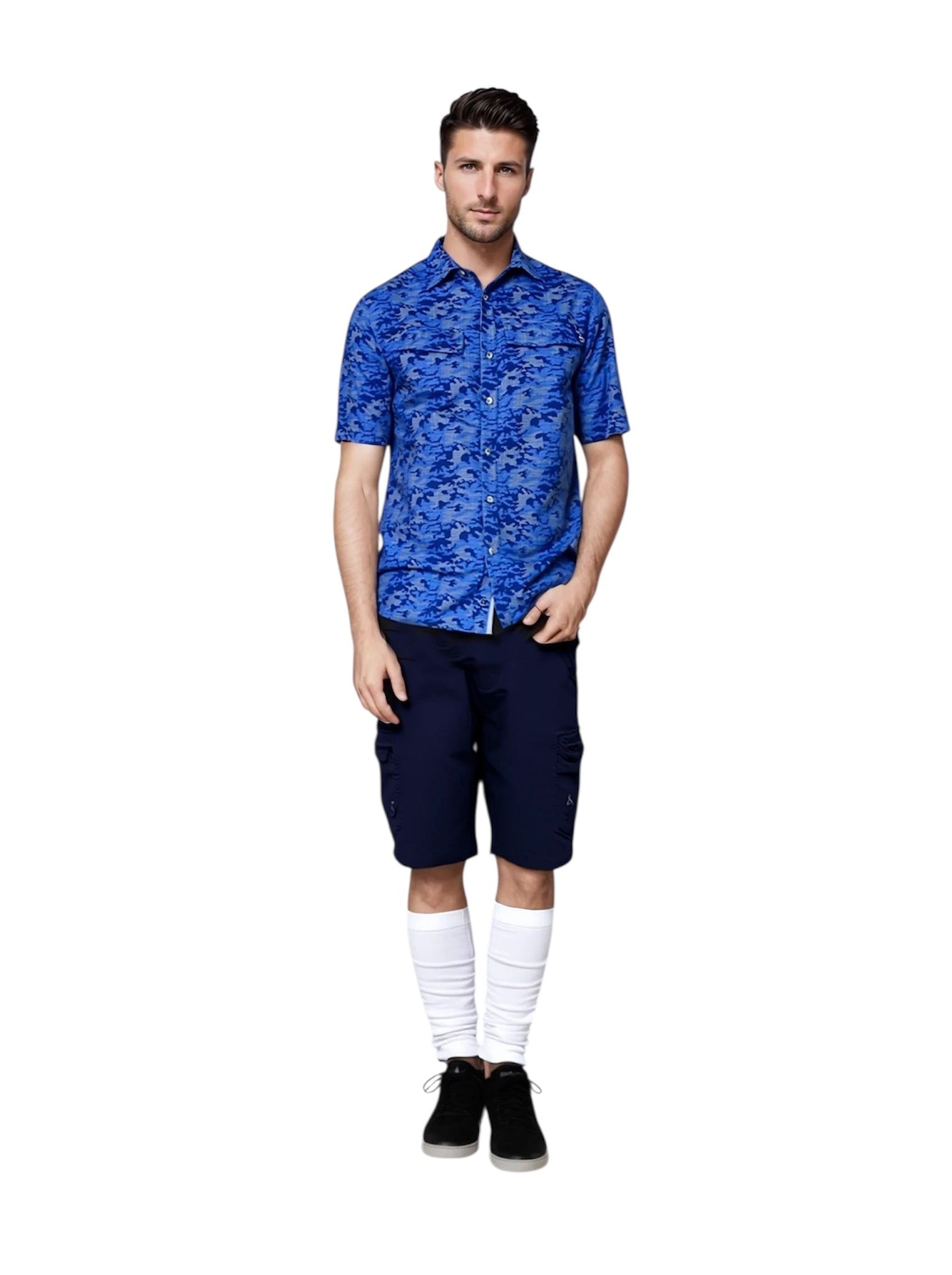 Men's Dot Camo UV Vented Fishing Shirt - WonderingCloth