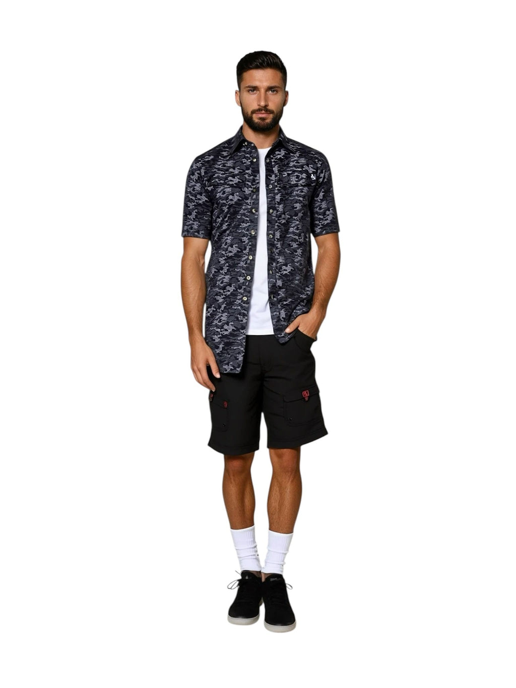 Men's Dot Camo UV Vented Fishing Shirt - WonderingCloth