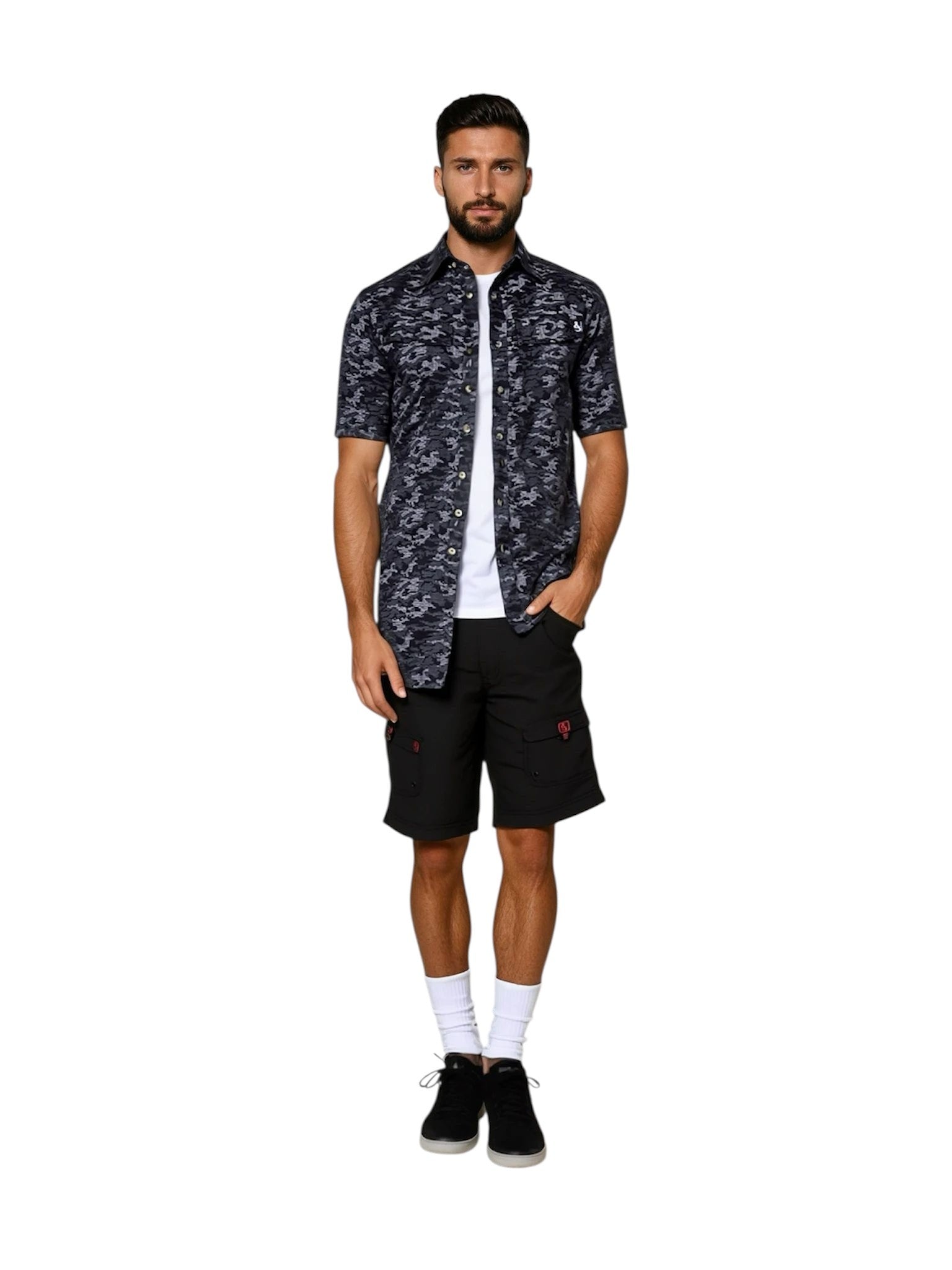 Men's Dot Camo UV Vented Fishing Shirt - WonderingCloth