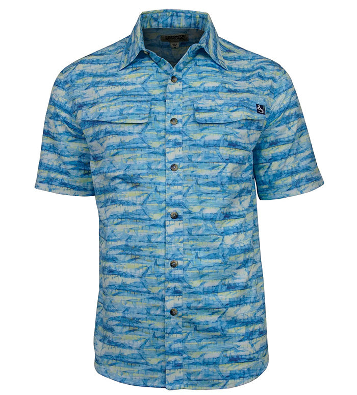 Men's Marlin Camo UV Vented Fishing Shirt - WonderingCloth