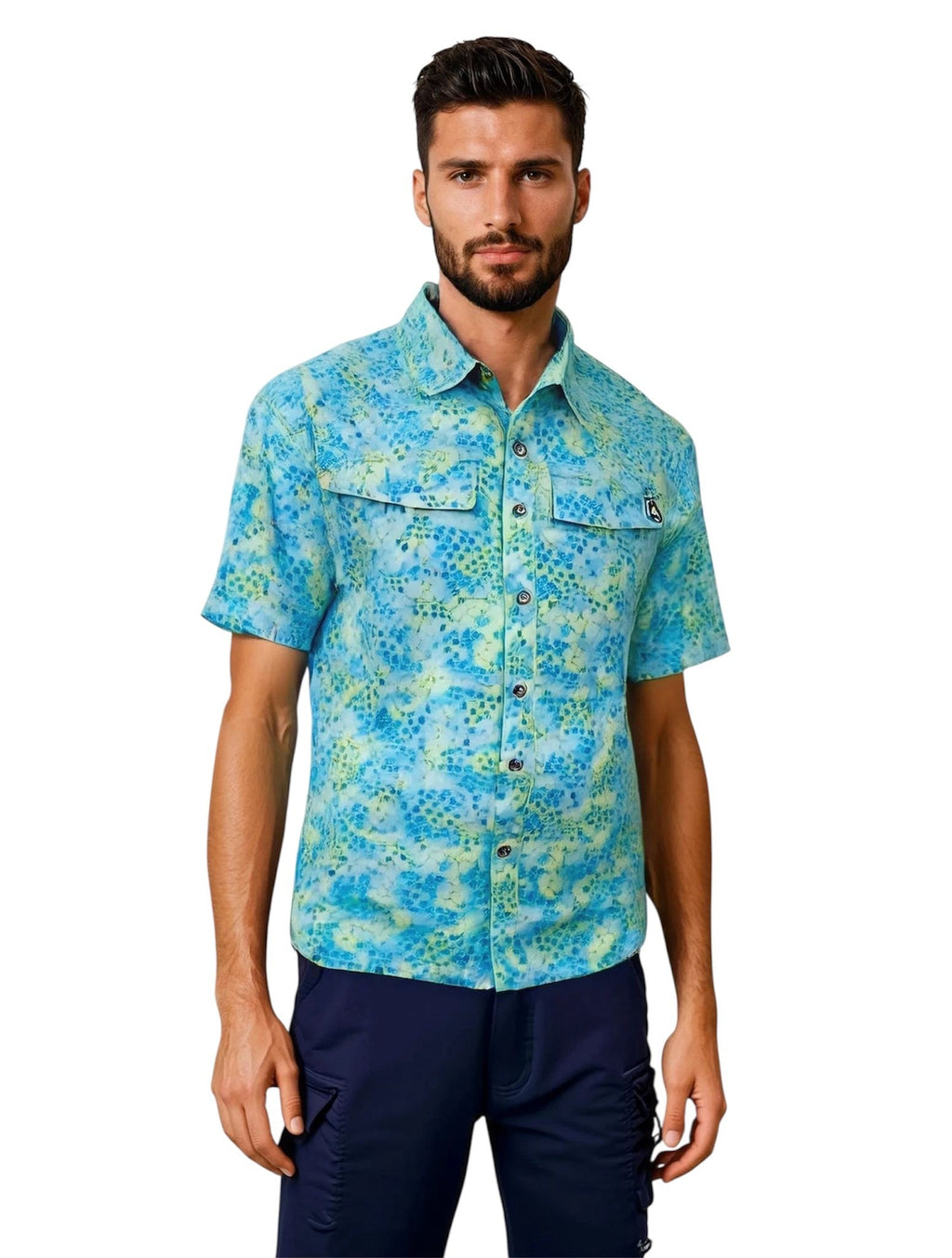 Men's Hexa Dreams UV Vented Fishing Shirt - WonderingCloth
