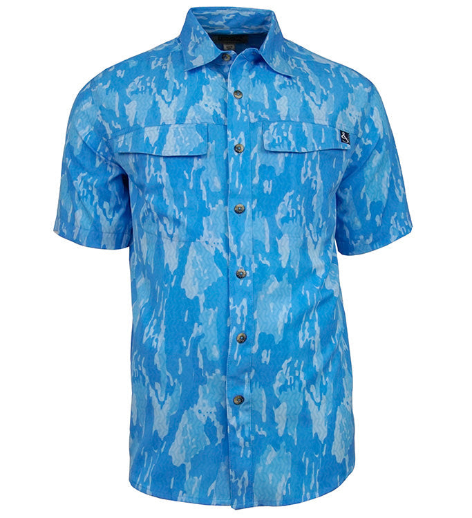 Men's Geo Camo UV Vented Fishing Shirt - WonderingCloth