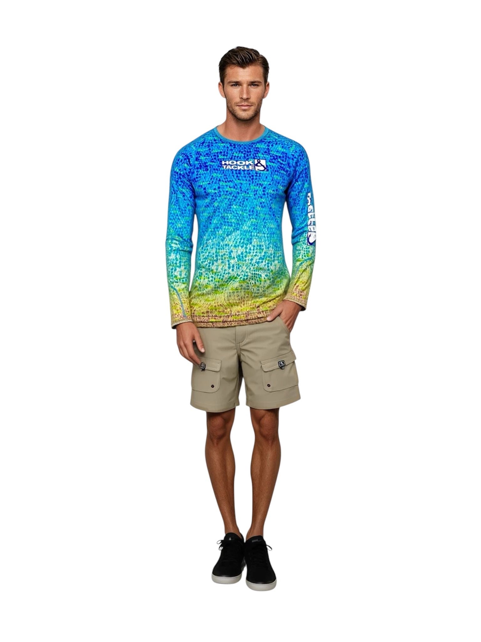 Men's Scaly Fins L/S UV Fishing Shirt - WonderingCloth