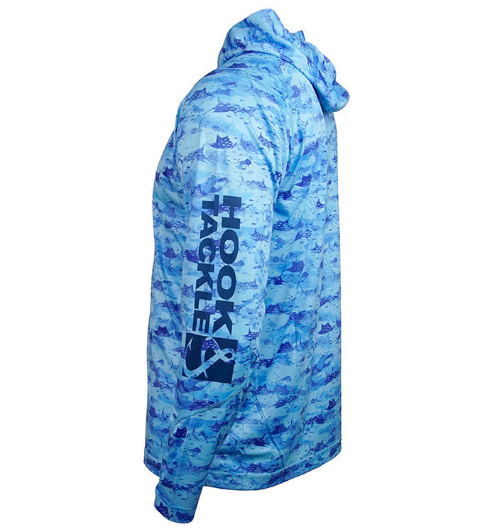 Men's Billfish Camo UV Fishing Hoodie - WonderingCloth