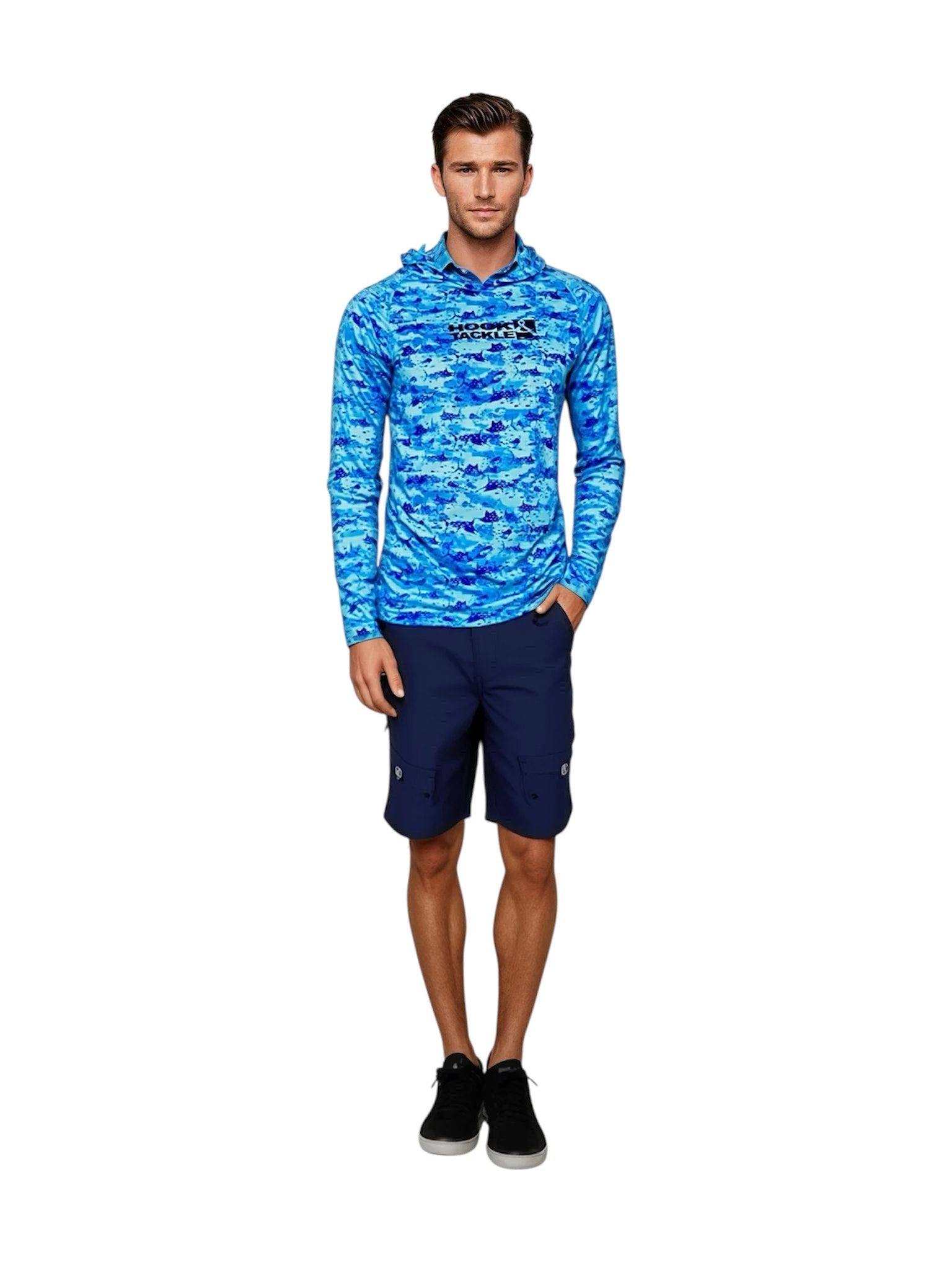 Men's Billfish Camo UV Fishing Hoodie - WonderingCloth