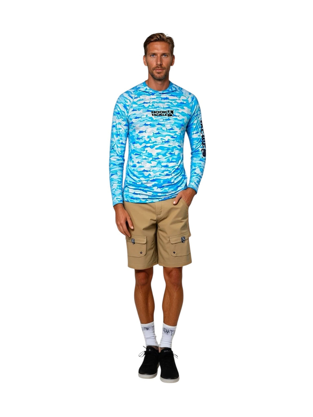 Men's Camo Billfish UV Fishing Hoodie - WonderingCloth