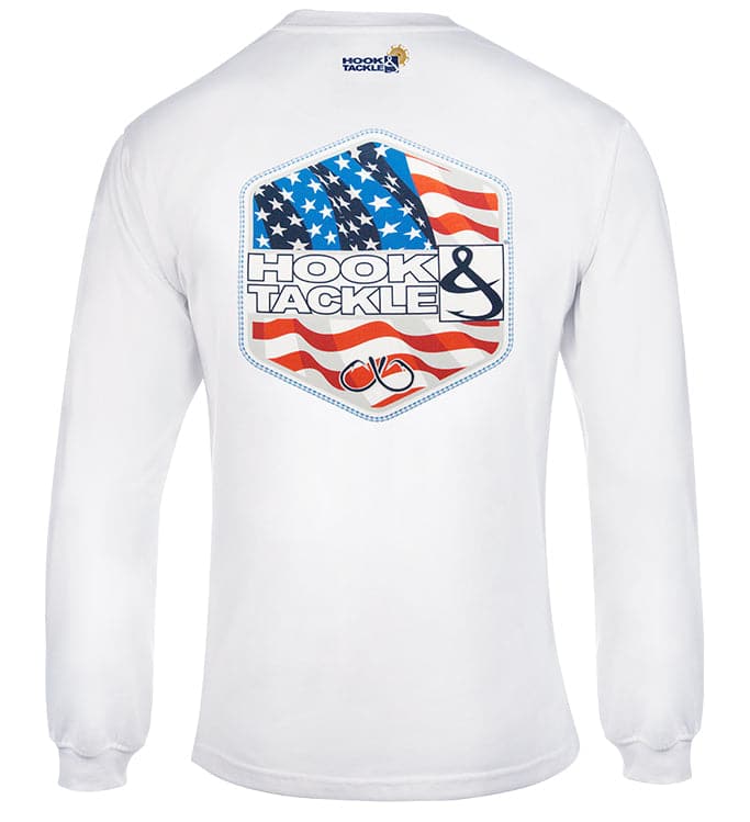 Men's Star Spangled L/S UV Fishing T-Shirt - WonderingCloth