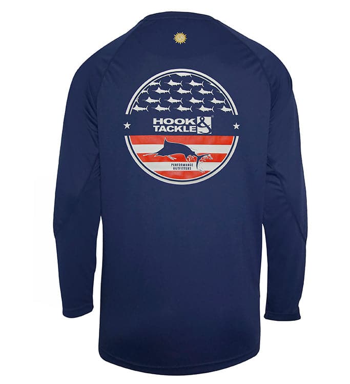 Men's Fins & Stripes L/S UV Fishing Shirt - WonderingCloth