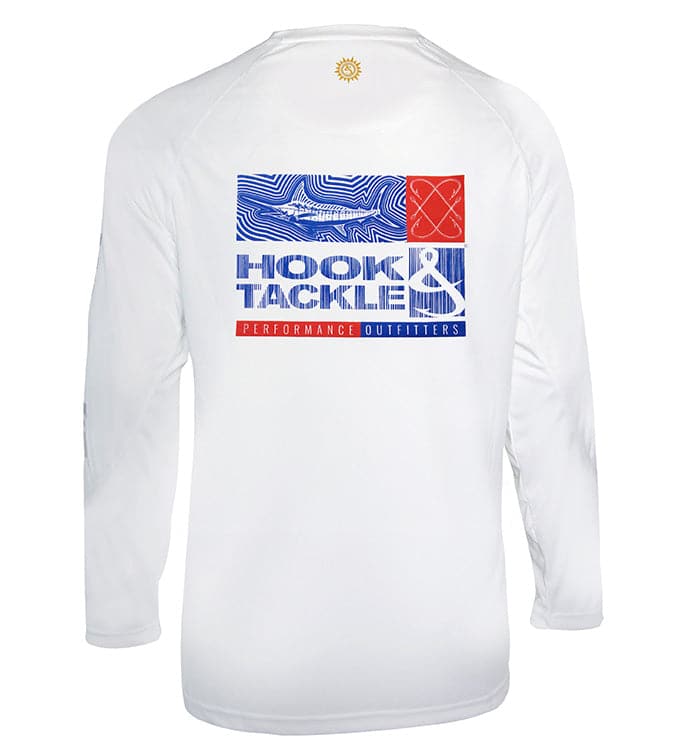 Men's Marlin Groove L/S UV Fishing Shirt - WonderingCloth