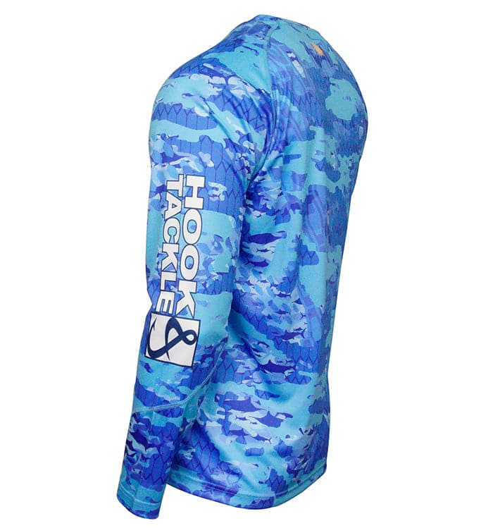 Fractal Camo Waves UV Fishing Shirt (8-20) - WonderingCloth