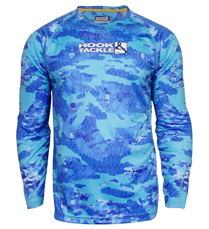 Men's Fractal Camo L/S UV Fishing Shirt - WonderingCloth