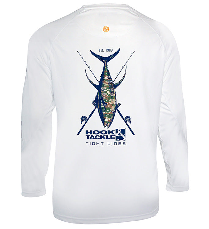 Youth Camo Tuna UV Fishing Shirt (8-20) - WonderingCloth