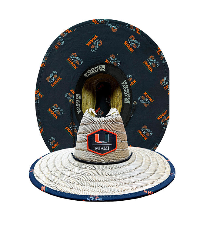University of Miami Logo Straw Hat - WonderingCloth