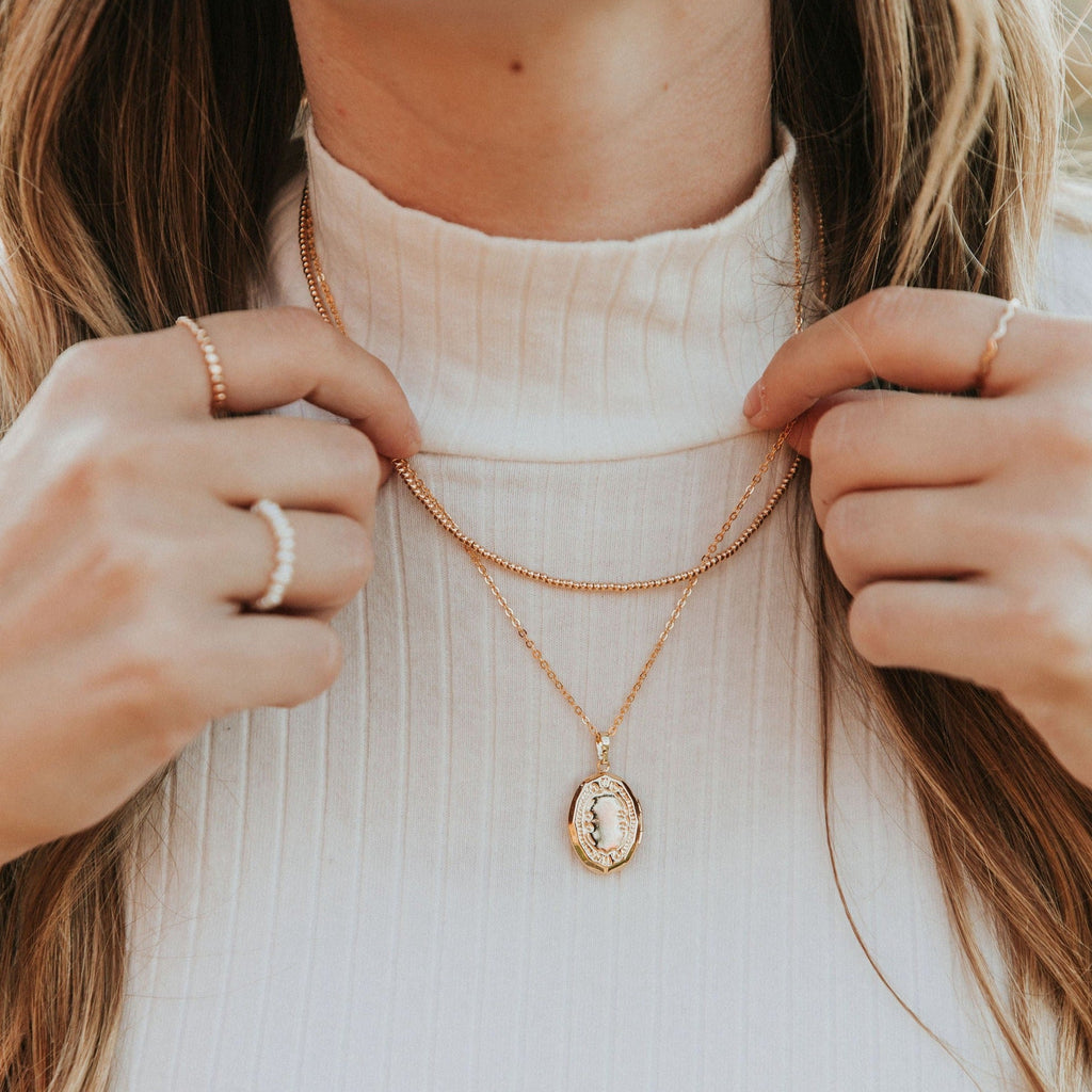 Staci Gold Filled Bead Necklace - WonderingCloth