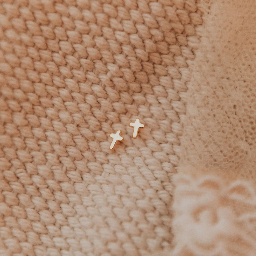Cross Studs - WonderingCloth