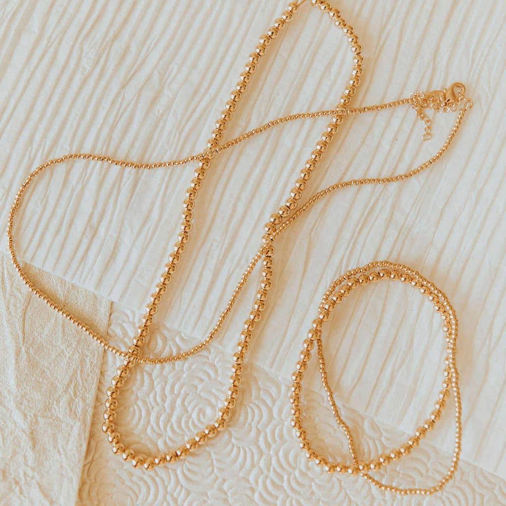 Staci Gold Filled Bead Necklace - WonderingCloth