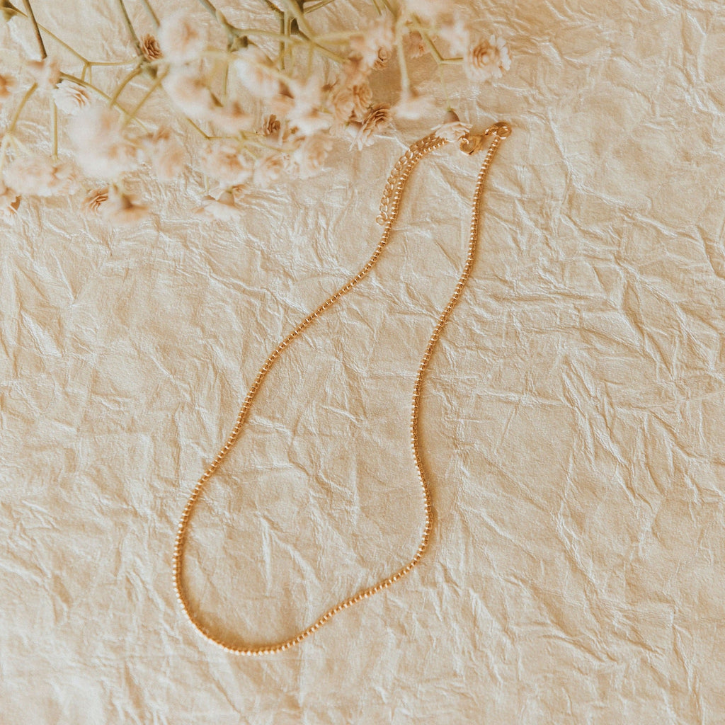 Staci Gold Filled Bead Necklace - WonderingCloth