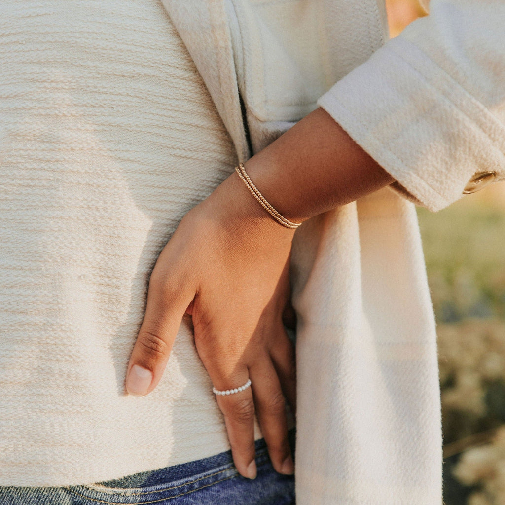 Staci Gold Filled Bead Bracelet - WonderingCloth