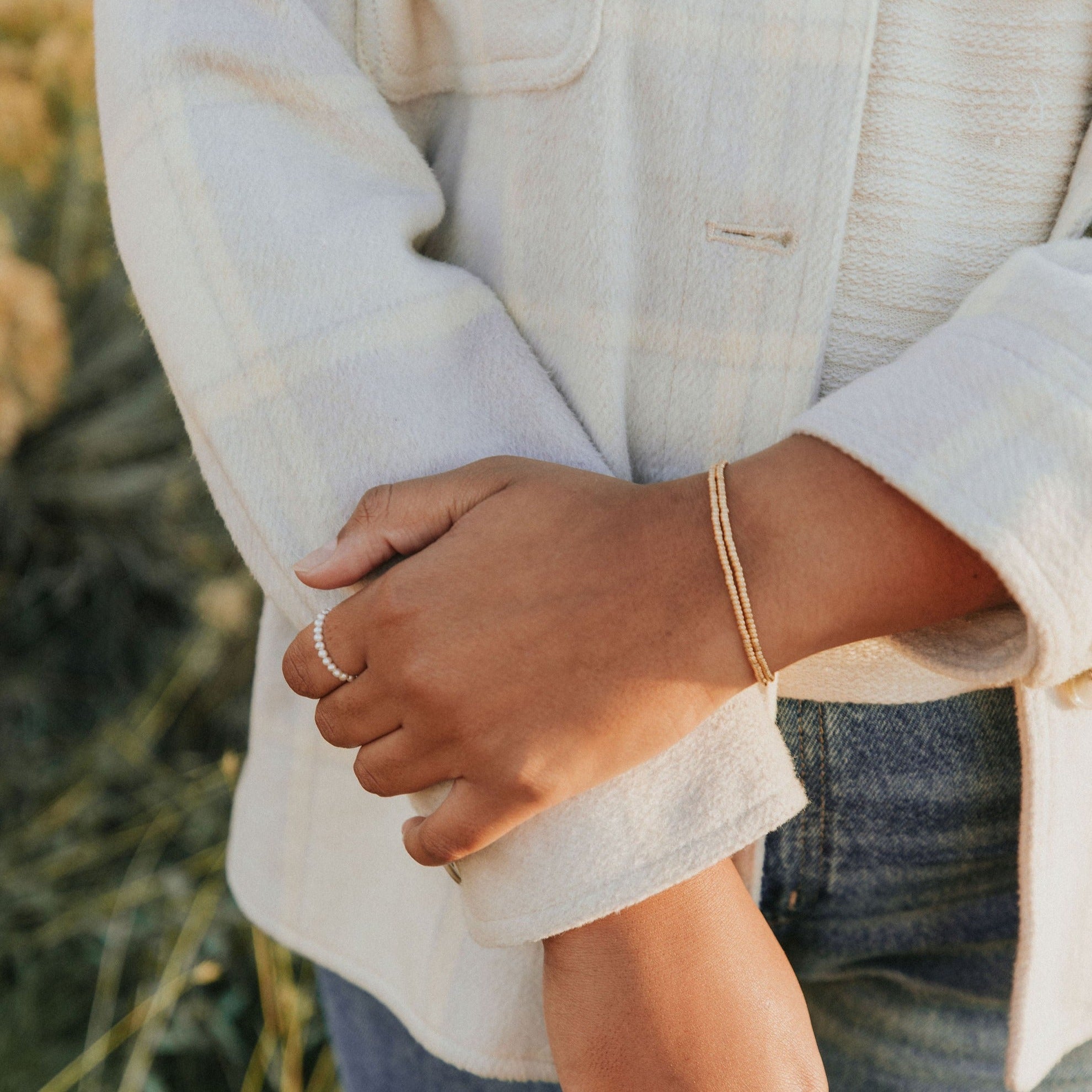 Staci Gold Filled Bead Bracelet - WonderingCloth
