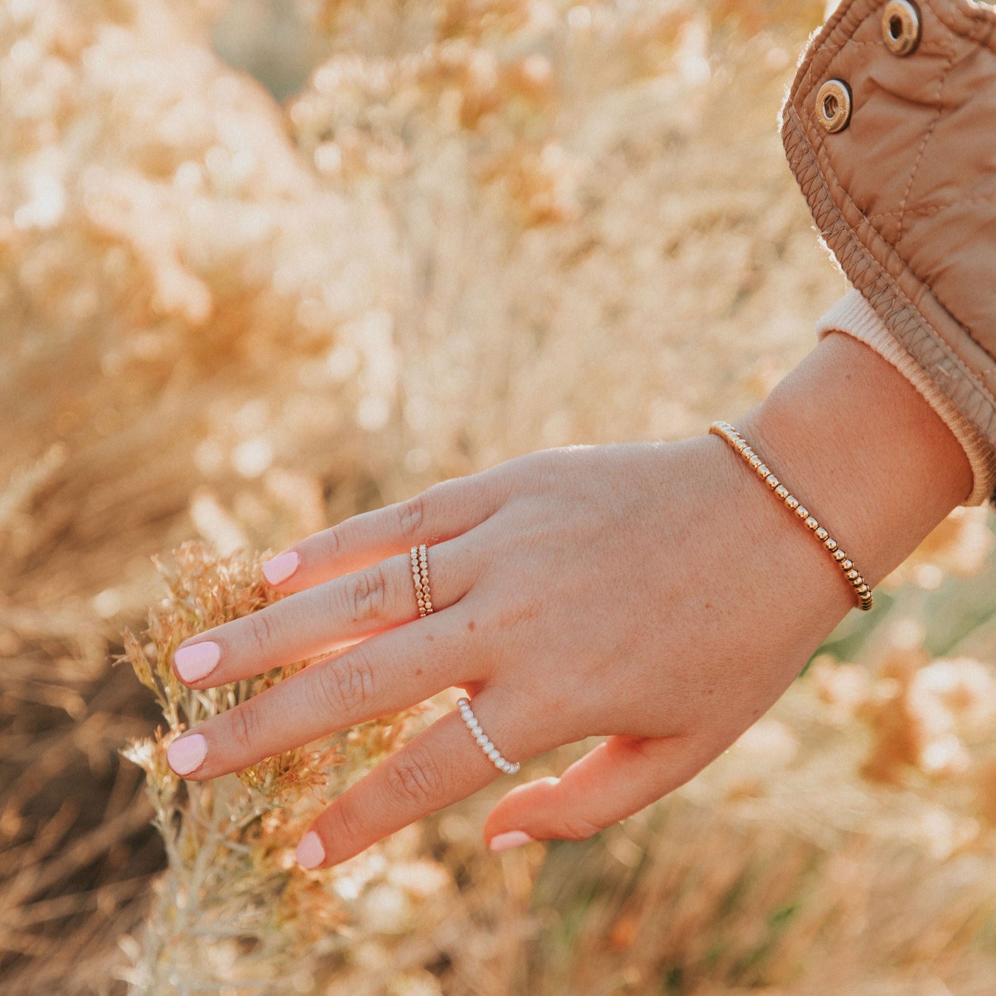 Staci Gold Filled Bead Bracelet - WonderingCloth