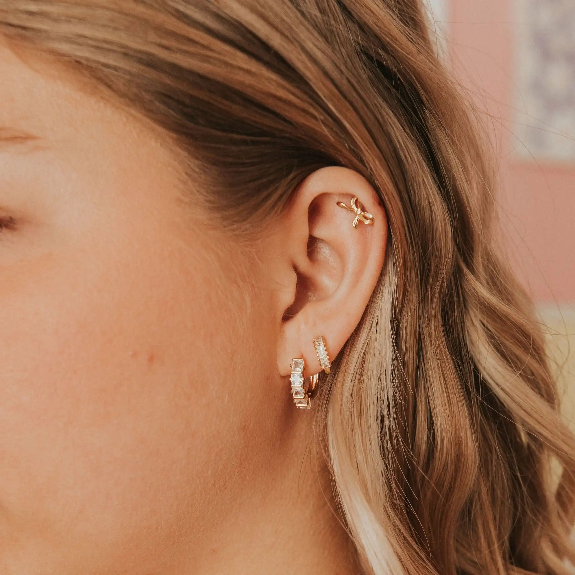 Charlotte Diamond Gold Filled Hoops - WonderingCloth
