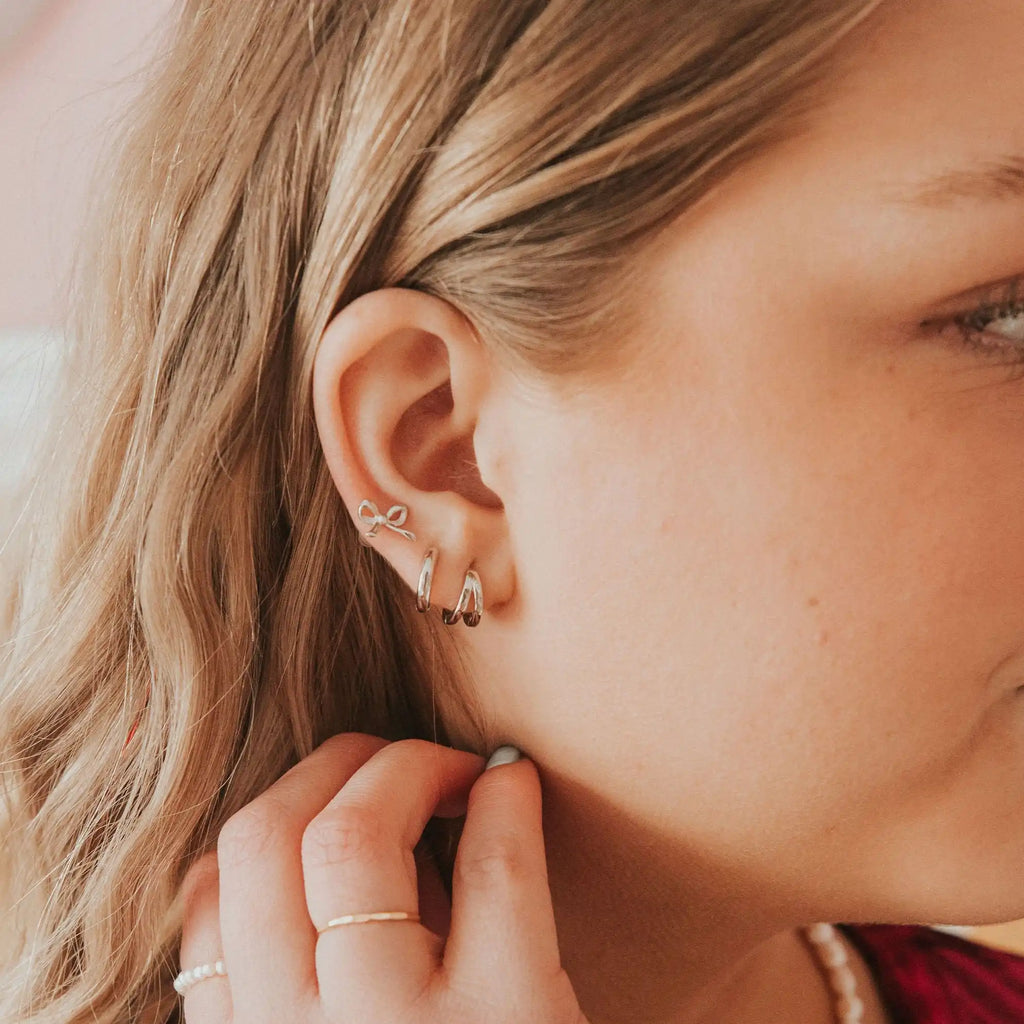 Ella Bow Studs - WonderingCloth