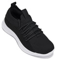 CALTO - Q132 - 2.4 Inches Taller (Black/White Sole) - Ultra Lightweight Sneakers - WonderingCloth