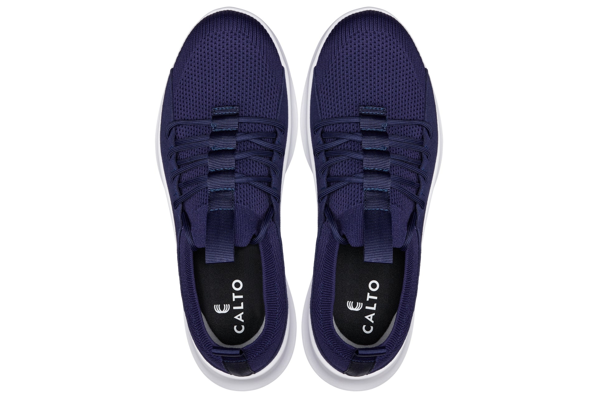 CALTO - Q135 - 2.4 Inches Taller (Navy/White Sole) - Ultra Lightweight Sneakers - WonderingCloth