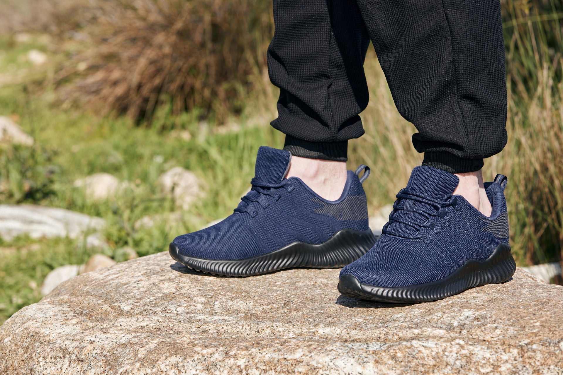 CALTO - Q217 - 2.8 Inches Taller (Navy/Grey) - Ultra Lightweight - WonderingCloth