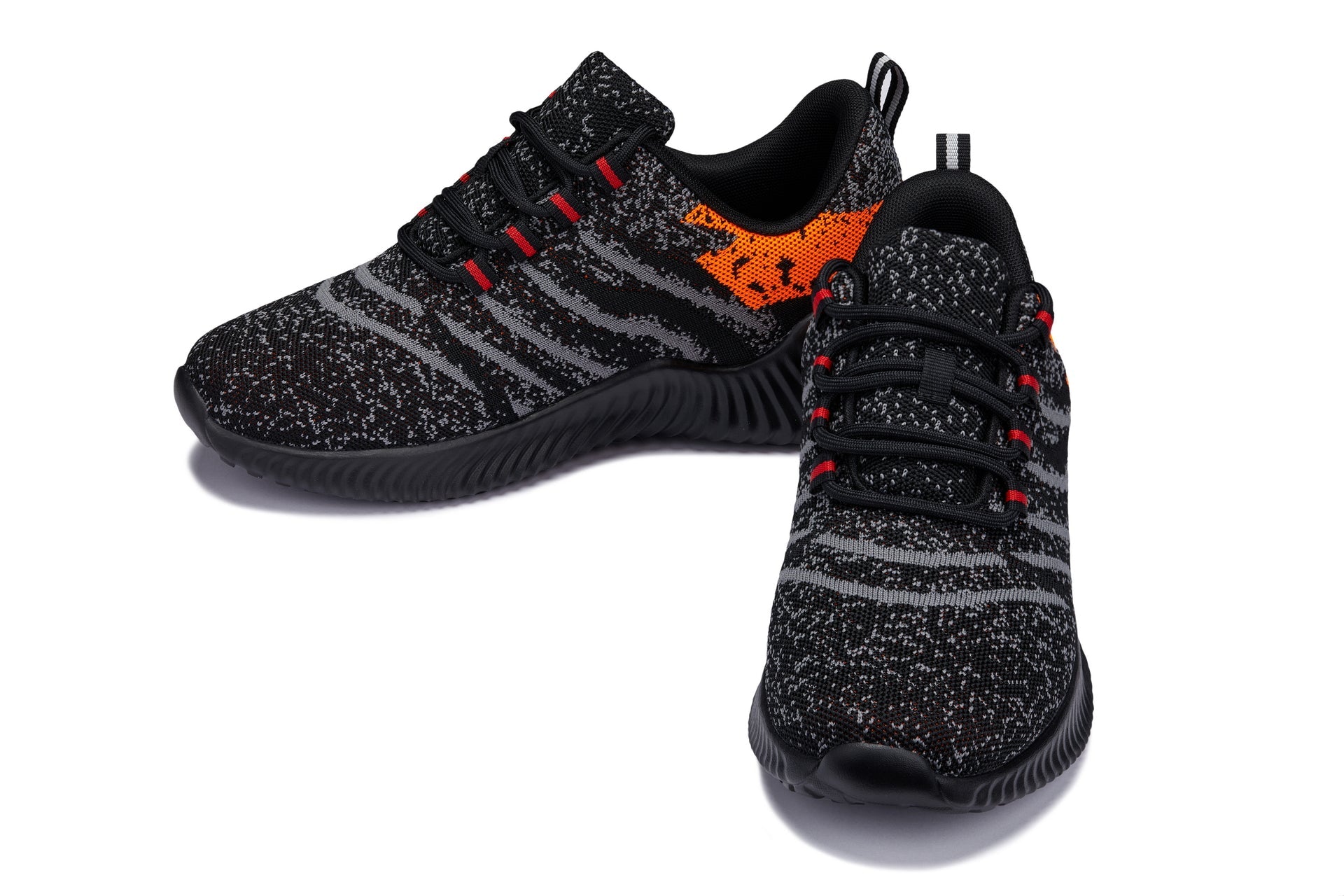 CALTO - Q219 - 2.8 Inches Taller (Neon Orange/Black/Grey) - Ultra Lightweight - WonderingCloth