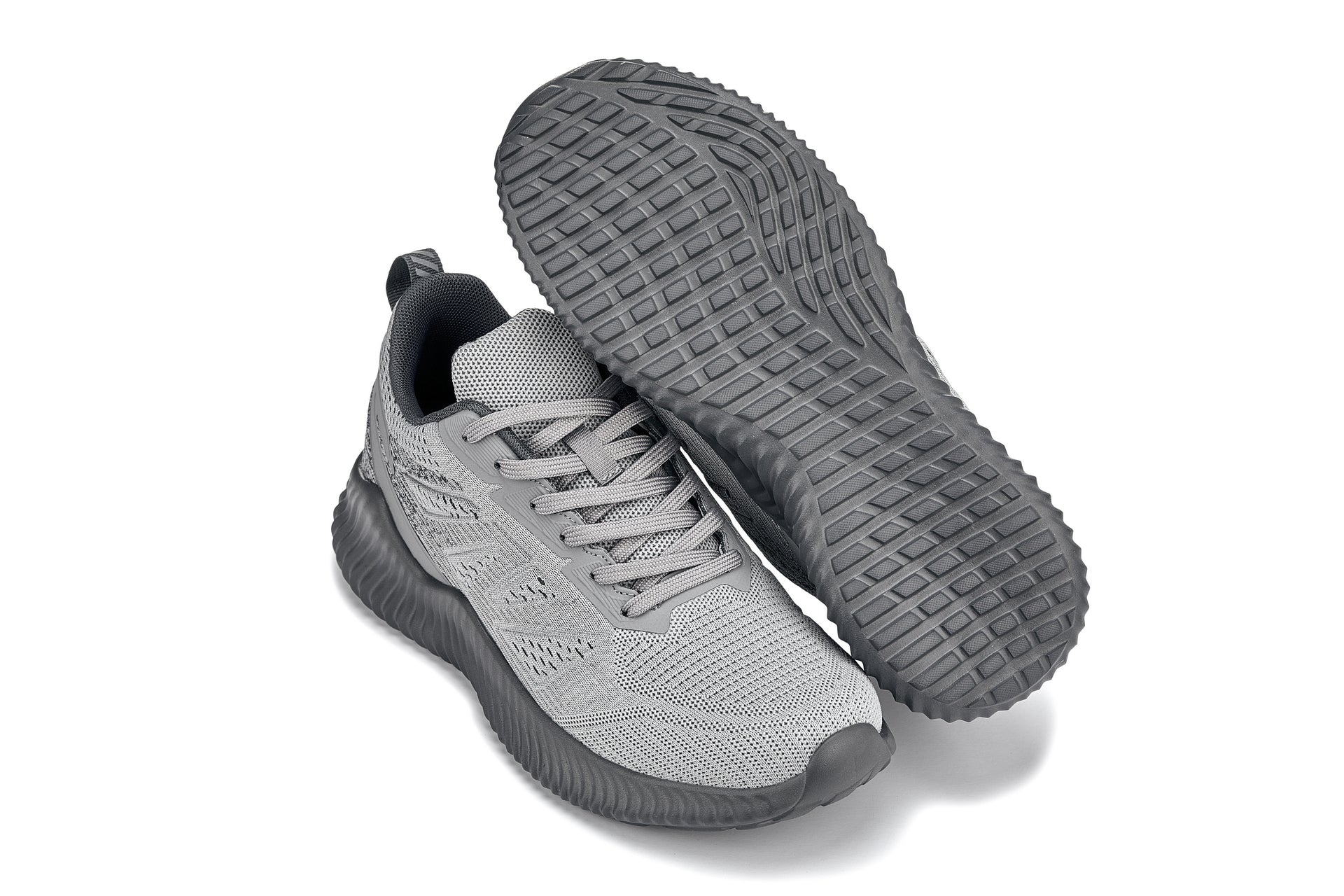 CALTO - Q221 - 2.6 Inches Taller (Cement/Pewter) - Lightweight Sporty Sneakers - WonderingCloth