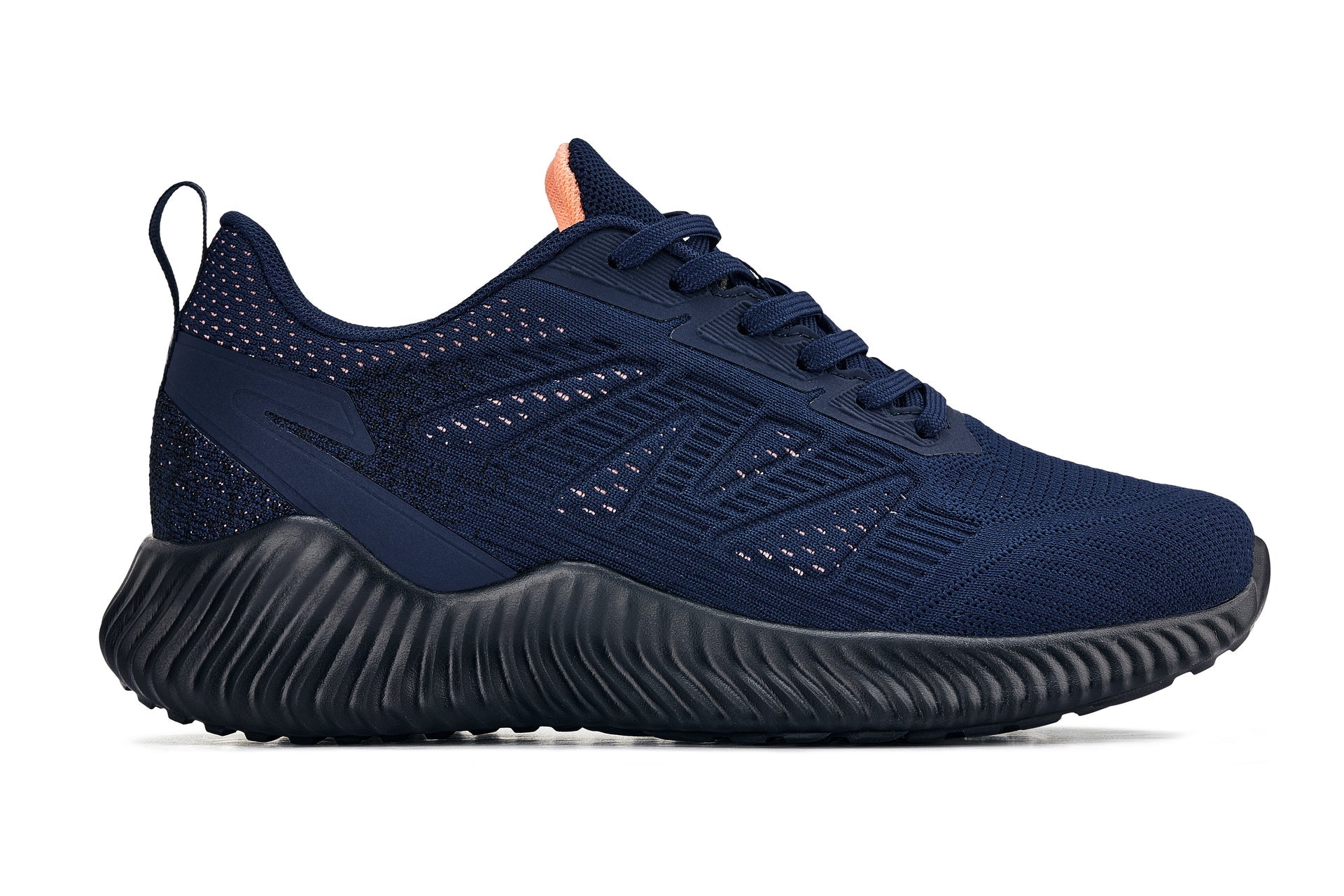 CALTO - Q222 - 2.6 Inches Taller (Navy/Coral) - Lightweight Sporty Sneakers - WonderingCloth