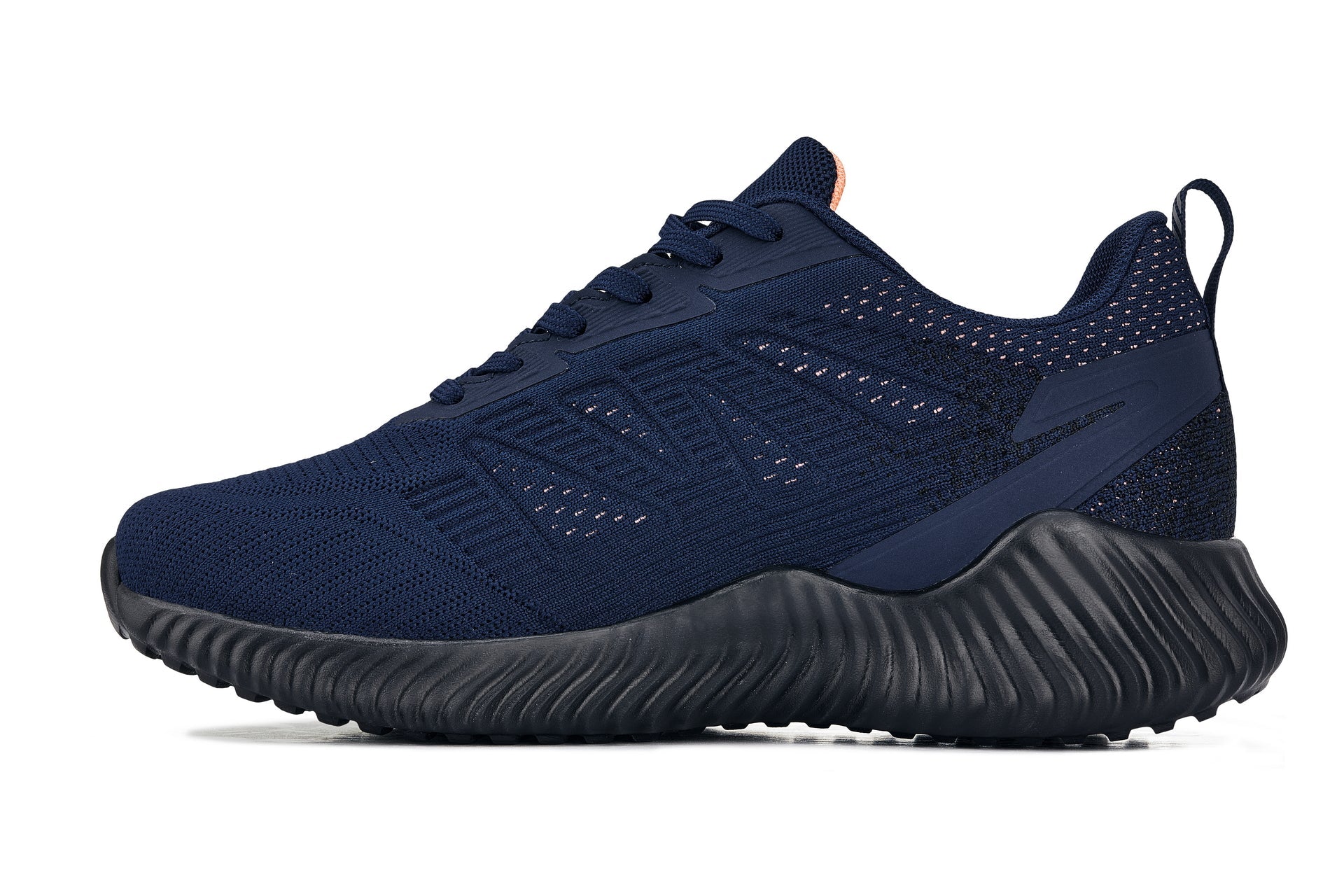 CALTO - Q222 - 2.6 Inches Taller (Navy/Coral) - Lightweight Sporty Sneakers - WonderingCloth