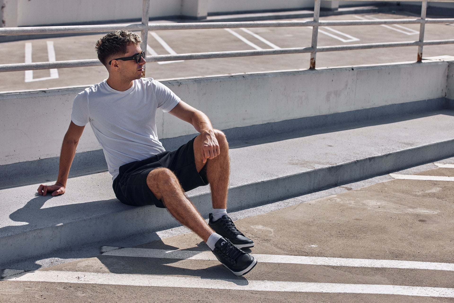CALTO - Q271  - 2 Inches Taller (Black Noir) - Elevated Leatherette Micro-Perforated Sneakers - WonderingCloth