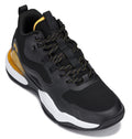 CALTO - Q391 - 3 Inches Taller (Black/Orange) - Basketball High-Top Sneakers - WonderingCloth