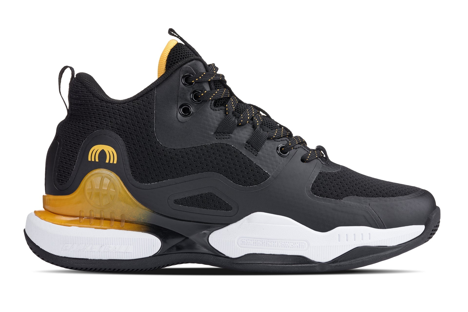 CALTO - Q391 - 3 Inches Taller (Black/Orange) - Basketball High-Top Sneakers - WonderingCloth