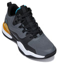 CALTO - Q392 - 3 Inches Taller (Gray/Orange) - Basketball High-Top Sneakers - WonderingCloth