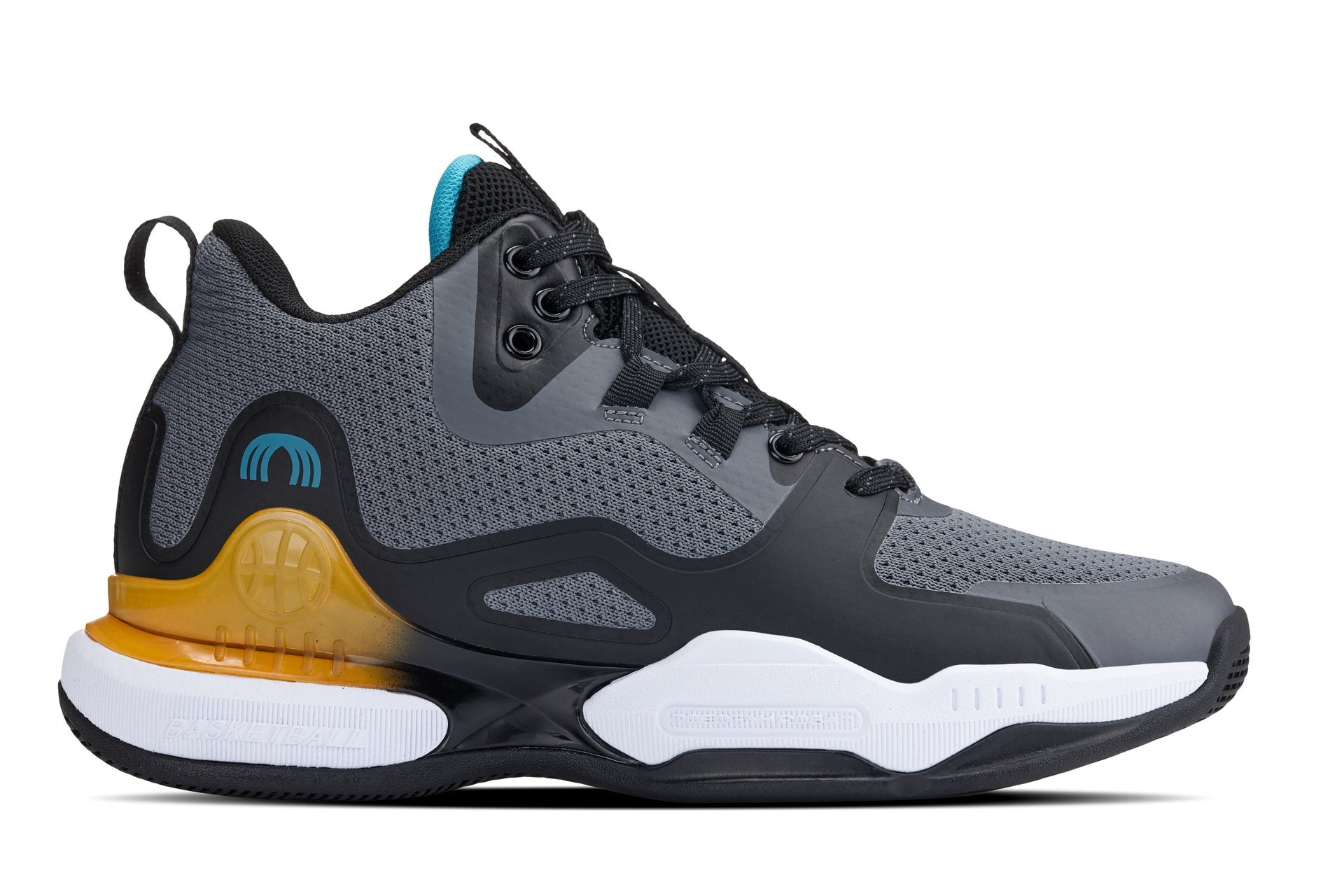 CALTO - Q392 - 3 Inches Taller (Gray/Orange) - Basketball High-Top Sneakers - WonderingCloth