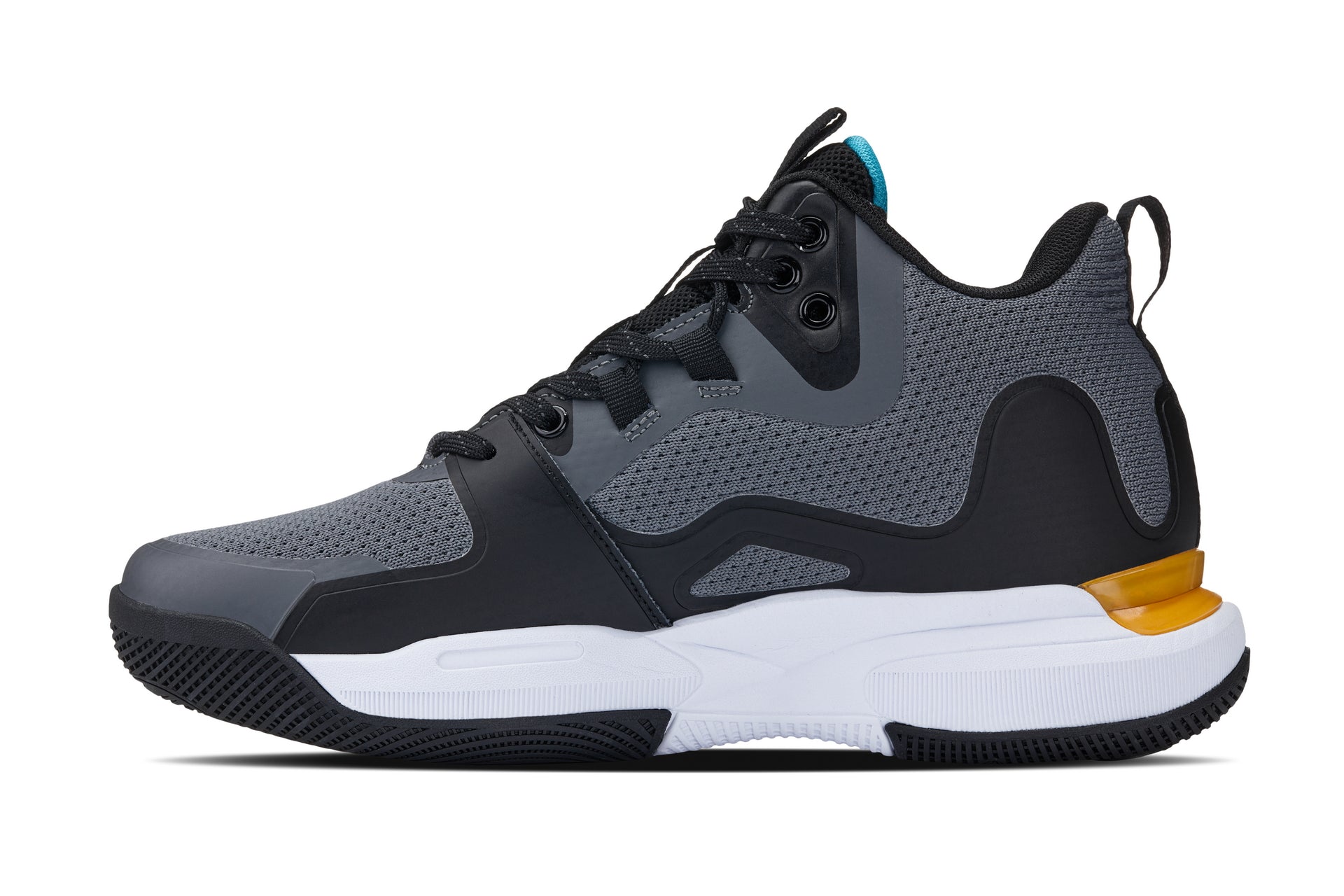 CALTO - Q392 - 3 Inches Taller (Gray/Orange) - Basketball High-Top Sneakers - WonderingCloth